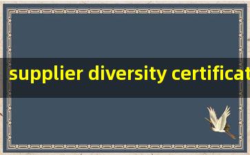  supplier diversity certification